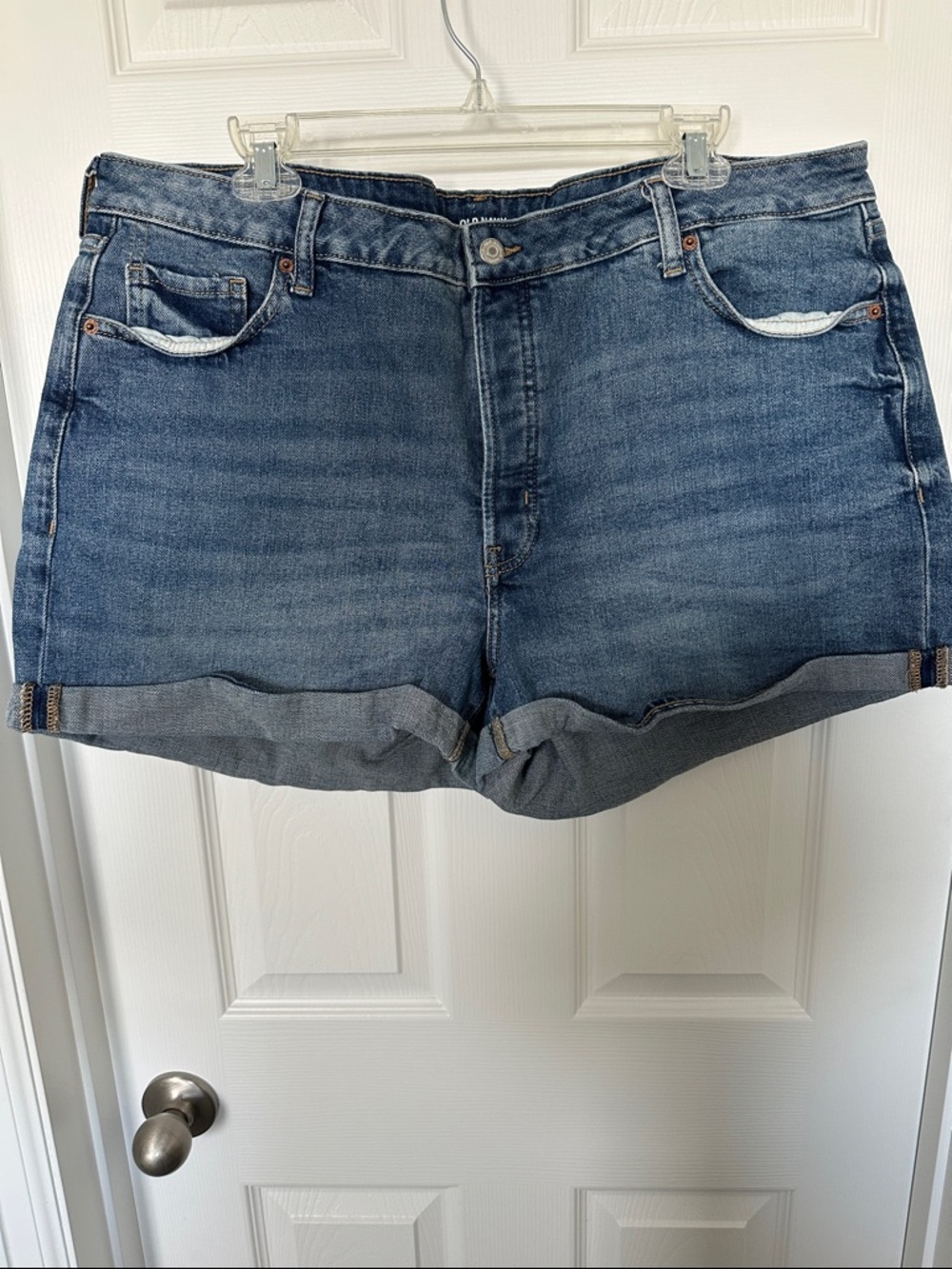 Old Navy Blue Rolled Hem Denim Shorts